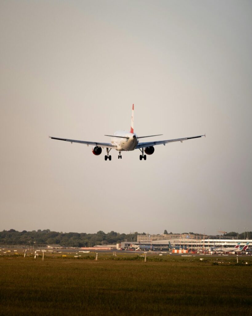 Flugzeug von hinten Boeing