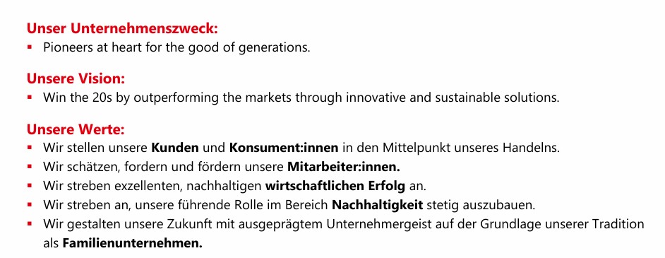 Unternehmensleitlinien