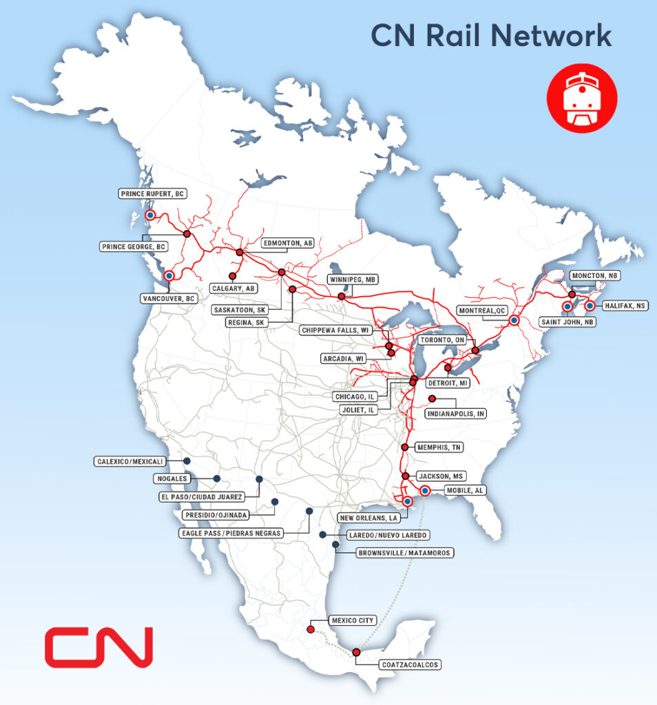 Schienennetz CN